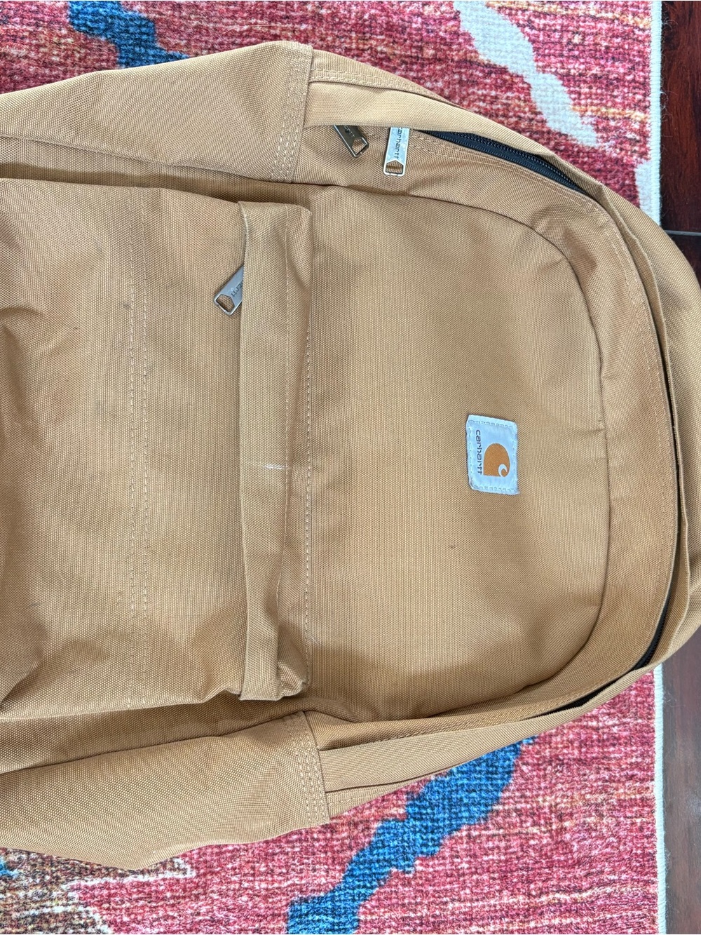 Carhartt Tan Canvas Backpack with Front Pocket